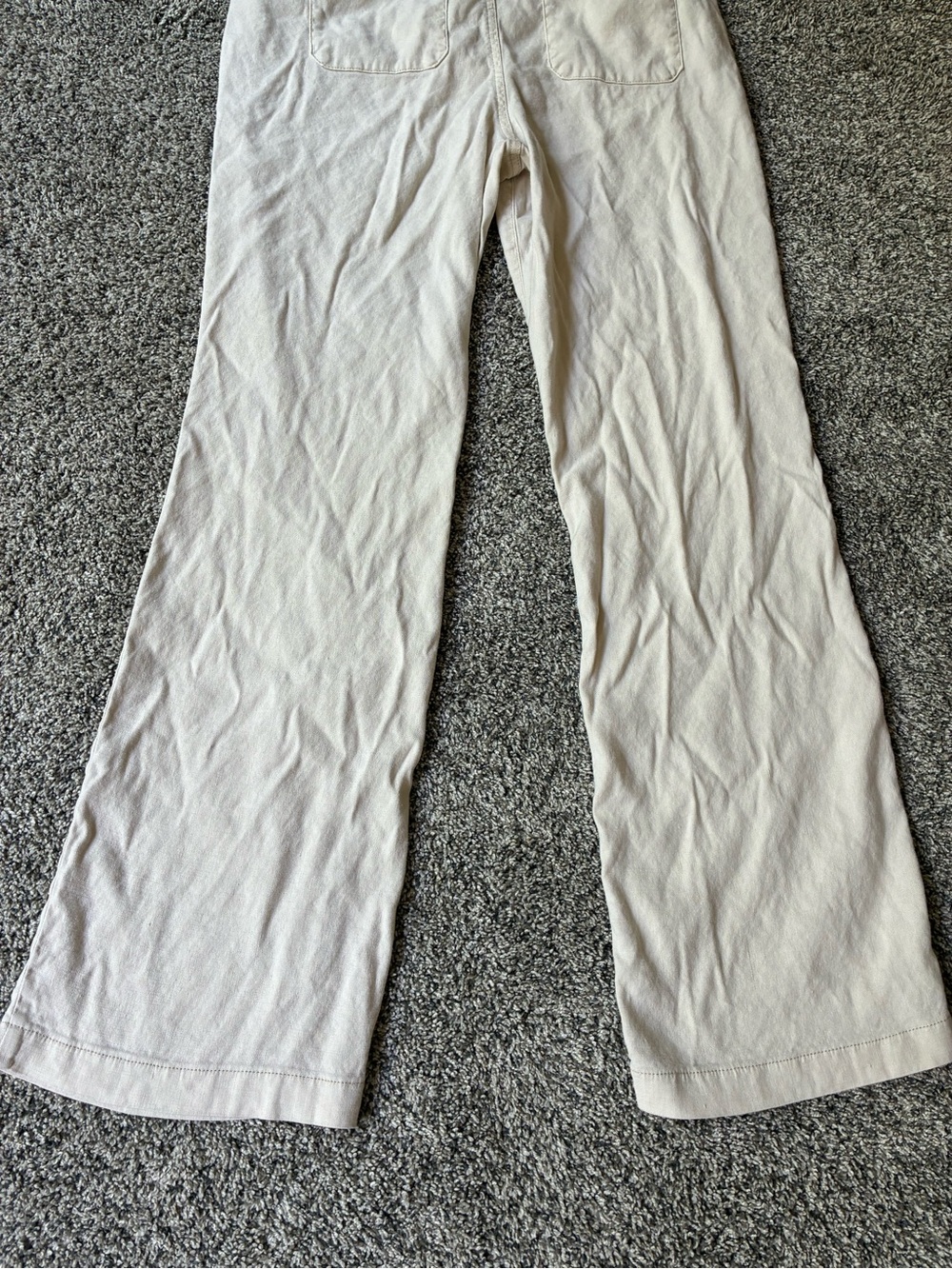 NYDJ Stretch Linen Light Khaki Trouser Pants, Size 10 Style #MAKB2219 Lift Tuck - Picture 9 of 10